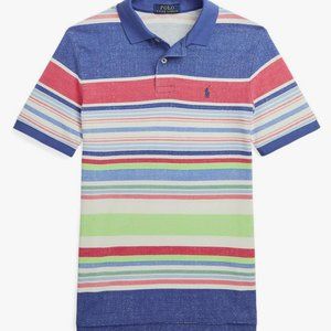 Polo Ralph Lauren Kids Striped Cotton Mesh Polo Shirt Key West Multi L(14-16)